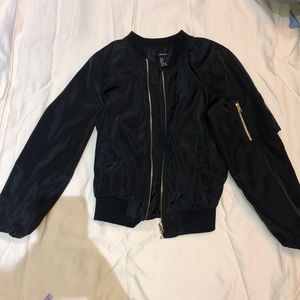 Black Forever 21 Bomber Jacket